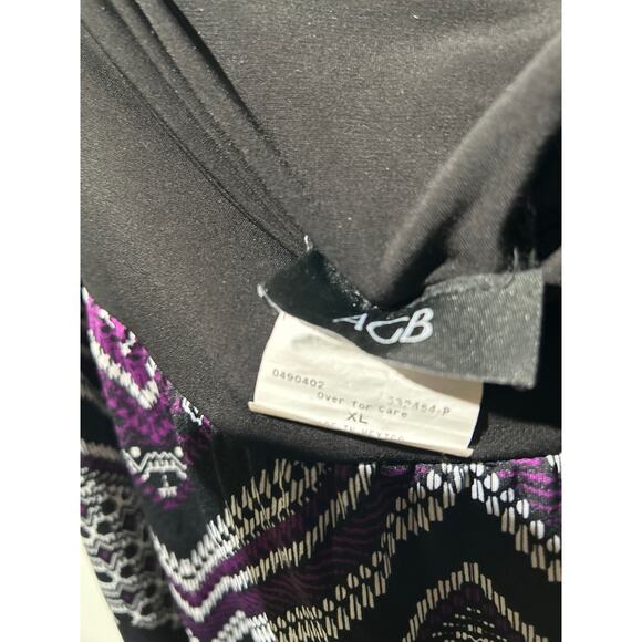 Plus Size Geometric Multicolor A-line Pull On Maxi Skirt, Size XL(16), Pre-Owned - Picture 4 of 4